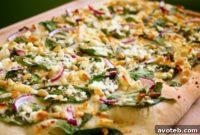 Aegean Spinach and Feta Pizza with Pine Nuts