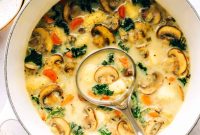 Rustic Gnocchi Mushroom Kale Soup
