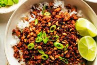 Tropical Ginger-Lime Pork with Coconut Rice