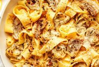 Nutty Lemon Pasta with Roasted Artichoke and Sweet Fennel