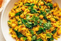 Zesty Mediterranean Orzo with Spiced Chickpeas