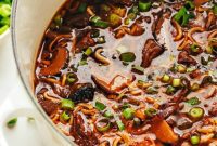 Zesty Kimchi Beef Noodle Bowl