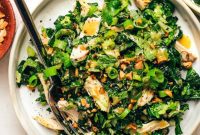 Savory Peanut Chicken and Kale Salad