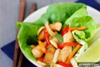 Aromatic Thai Basil Chicken Lettuce Pockets
