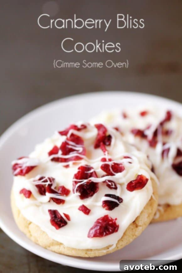 Cranberry Bliss Cookies | Gimme Some Oven