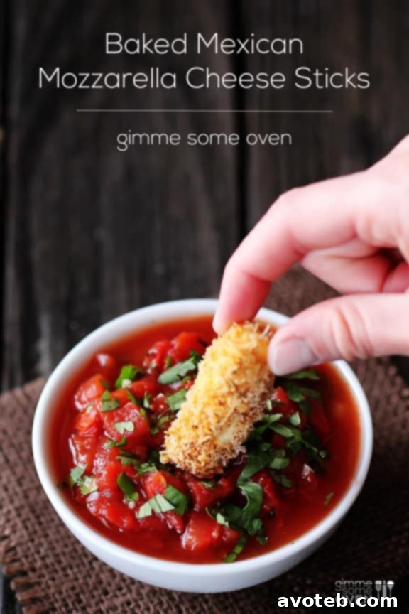 Freshly baked Mexican Mozzarella Cheese Sticks arranged on a serving plate, steaming hot.