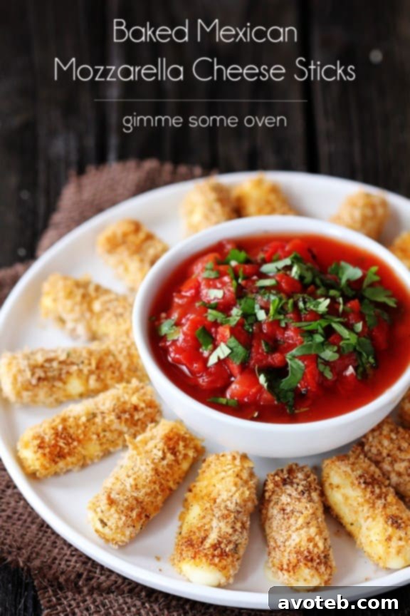 Multiple plates of Baked Mexican Mozzarella Cheese Sticks, perfect for a large gathering.