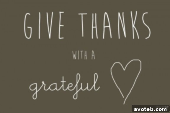 Give Thanks With A Grateful Heart: A beautiful reminder to express gratitude, suitable for sharing on Pinterest and social media.