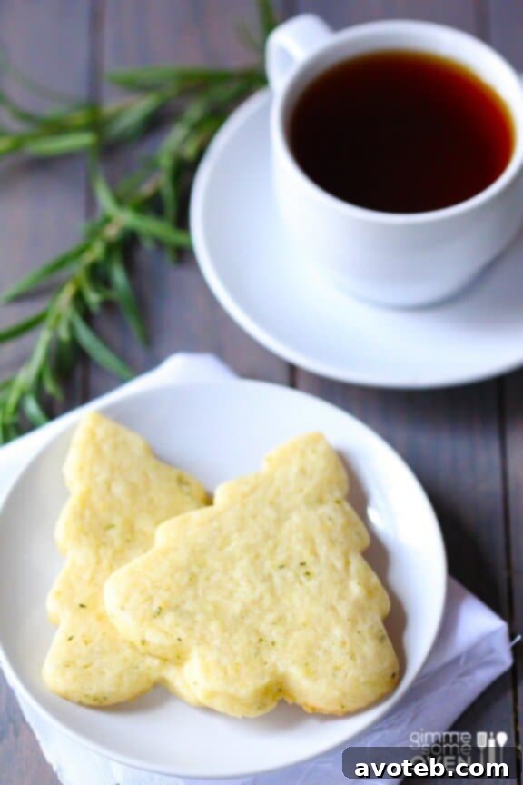 Lemon Rosemary Shortbread Cookies | gimmesomeoven.com Lemon Rosemary Shortbread Cookies stack