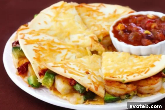 Parmesan-Crusted Shrimp Quesadillas Recipe | gimmesomeoven.com Parmesan-Crusted Shrimp Quesadillas