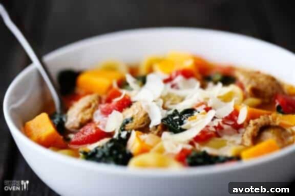 Sweet Potato, Sausage & Kale Soup