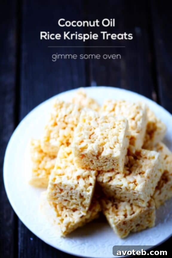 Several Coconut Oil Rice Krispie Treats arranged on a serving platter, showing their golden color and inviting texture, perfect for sharing.
