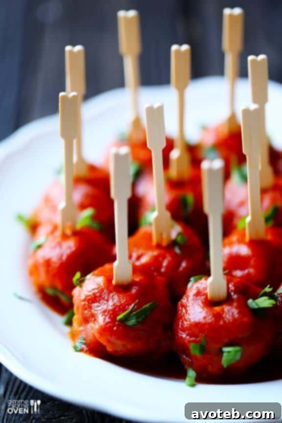 Plate of Easy Meatballs with Smoky Sauce