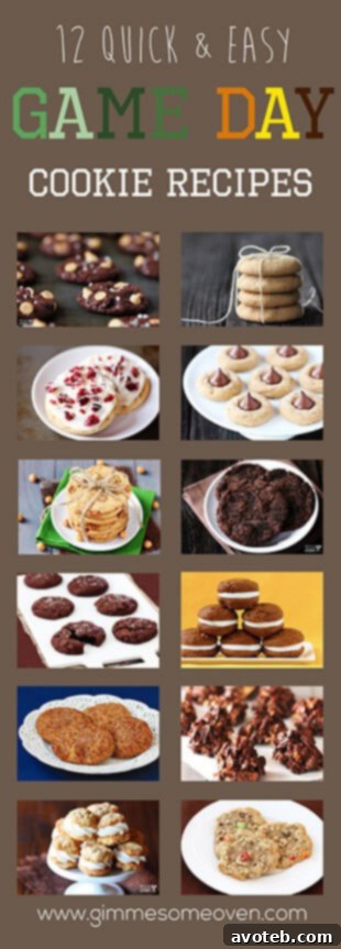 A collection of sweet and savory game day cookie recipes, ideal for sharing.