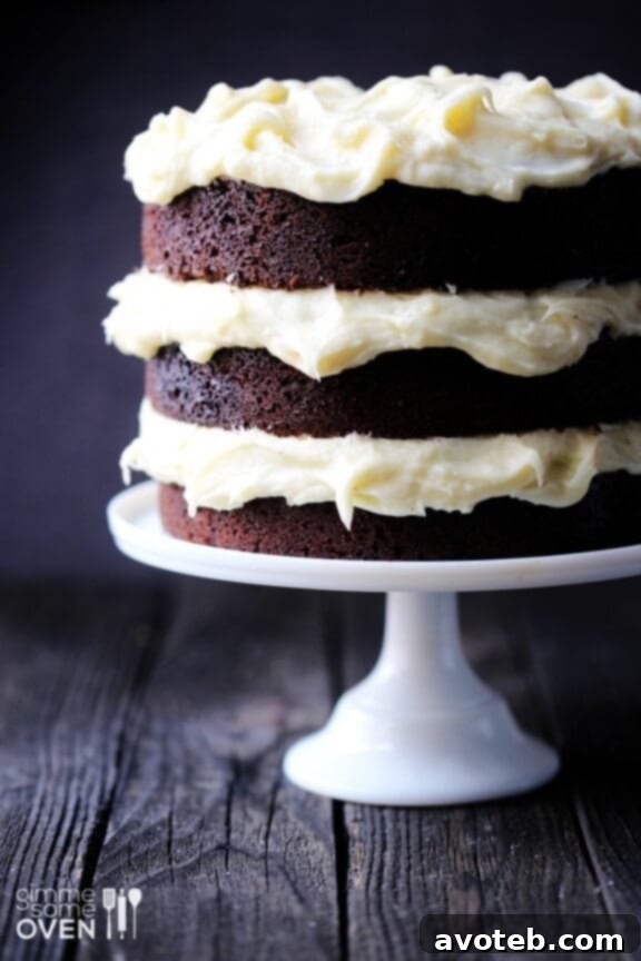 Decadent Guinness Chocolate Cake with Cream Cheese Frosting 9 Guinness Chocolate Cake with a Fork Ready for a Bite