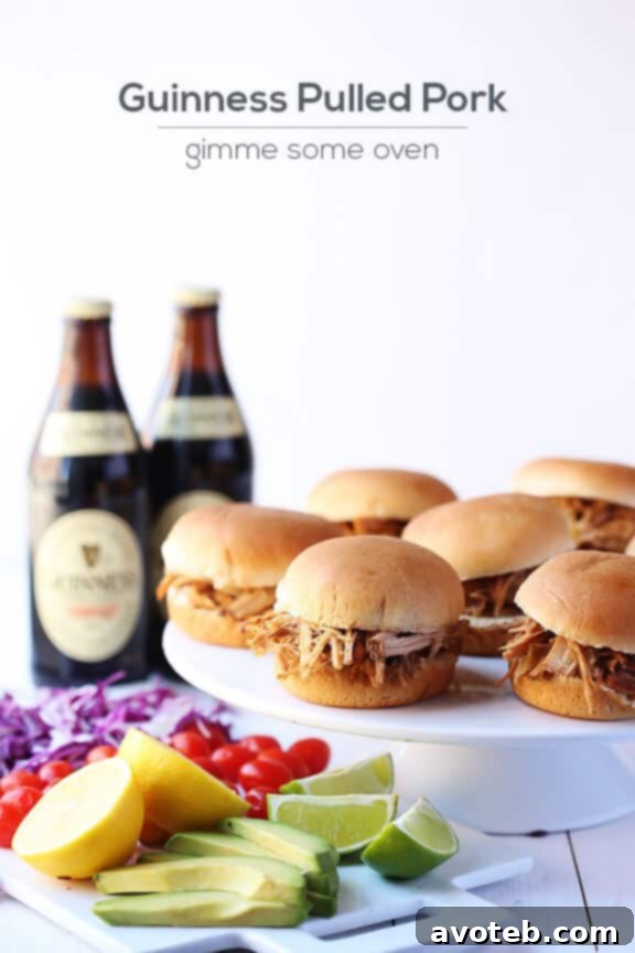 A bowl of shredded Guinness Pulled Pork, ready to be served