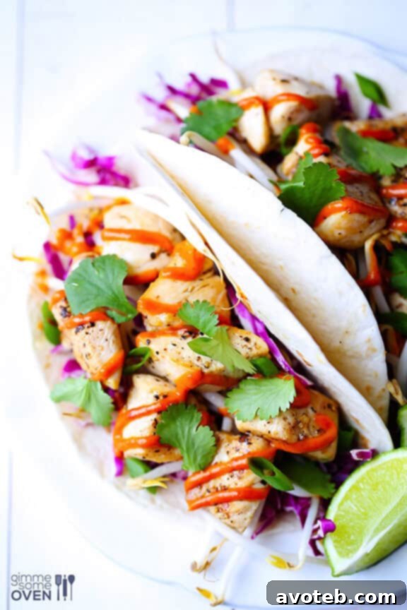 Fresh Ingredients for Thai Chicken Tacos