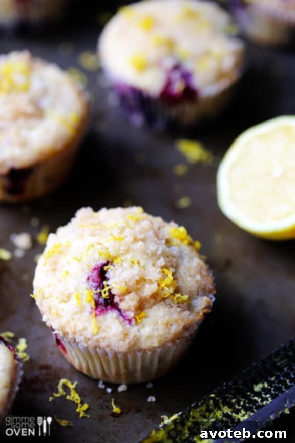 Ingredients for Lemon Blueberry Muffins laid out