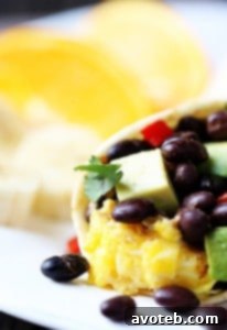 Black Bean and Avocado Breakfast Burrito image