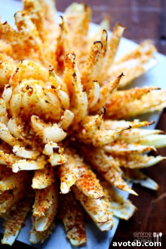 Baked Blooming Onion | gimmesomeoven.com