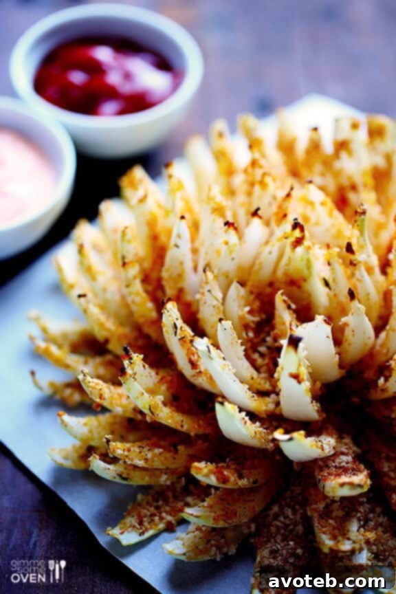 Baked Blooming Onion | gimmesomeoven.com