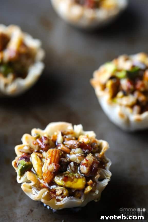 Individual Baklava Cups ready to be served