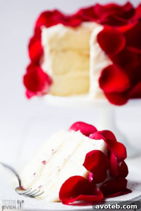 Finished Rose Layer Cake