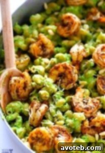 Asparagus-Spinach Pesto Pasta with Blackened Shrimp