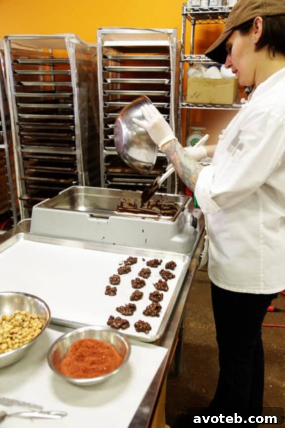 Elbow Chocolates: A Delicious Exploration 12 Various chocolate confections taking shape
