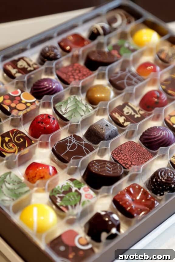 Elbow Chocolates: A Delicious Exploration 14 Artisan chocolates lined up for intricate decoration