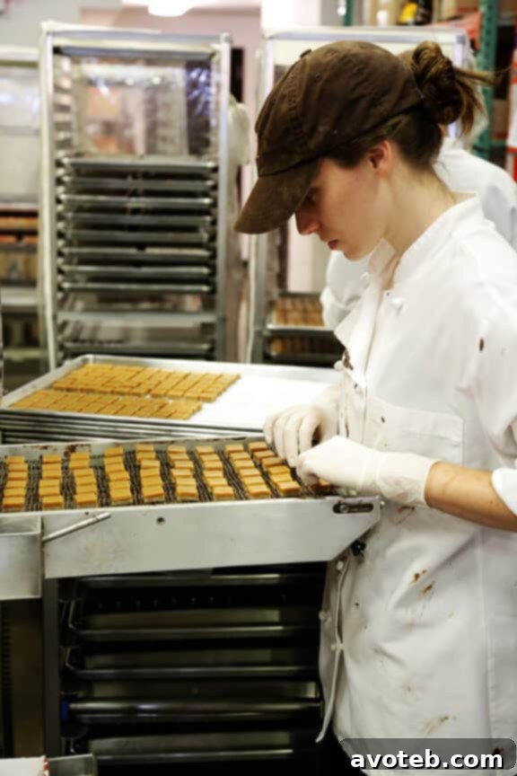 Elbow Chocolates: A Delicious Exploration 19 Pecan caramel filling being prepared for screen-printed chocolates