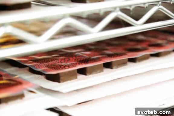 Elbow Chocolates: A Delicious Exploration 23 Racks of screen-printed chocolates cooling