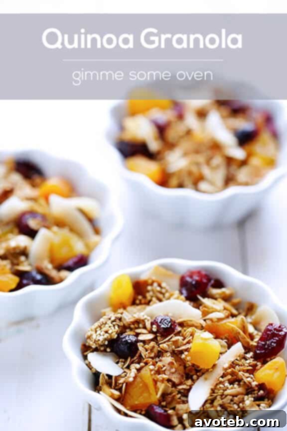 Quinoa Granola in a Serving Bowl