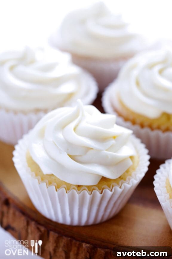 A close up of the creamy Honey Cream Cheese Frosting