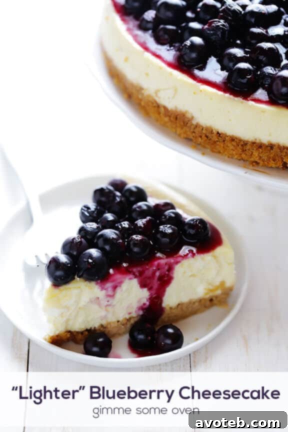 Perfect Lighter Blueberry Cheesecake for Gatherings | Healthy Dessert Idea