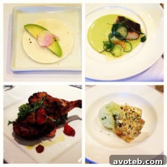 Exquisite avocado lunch at Tierra Sur restaurant.