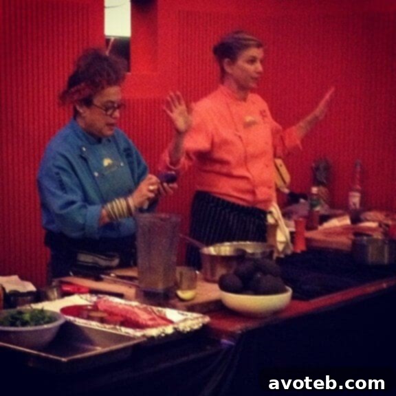 Chefs Mary Sue Milliken and Susan Feniger's cooking demo.