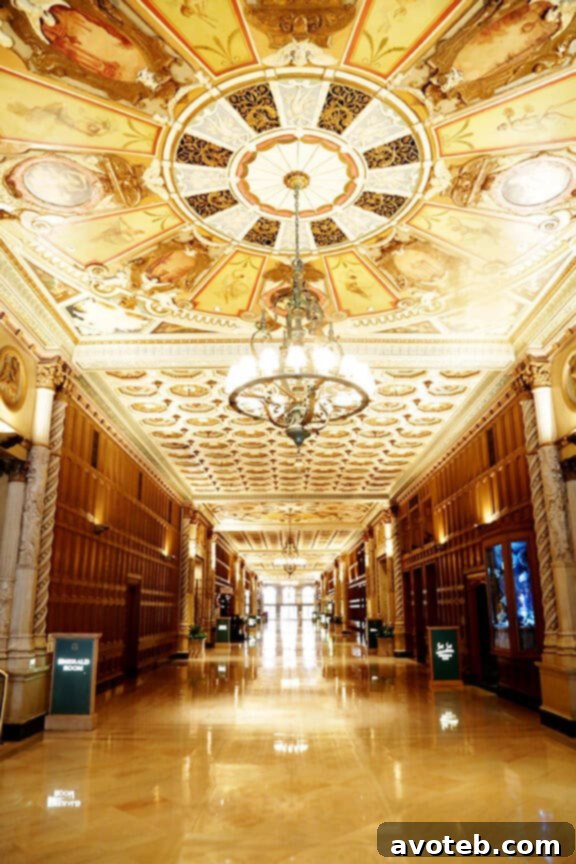 The historic Millennium Biltmore Hotel lobby.