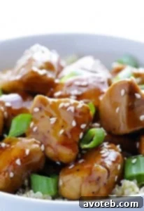 Lighter Sesame Chicken with Quinoa: A quick and healthy dinner idea.