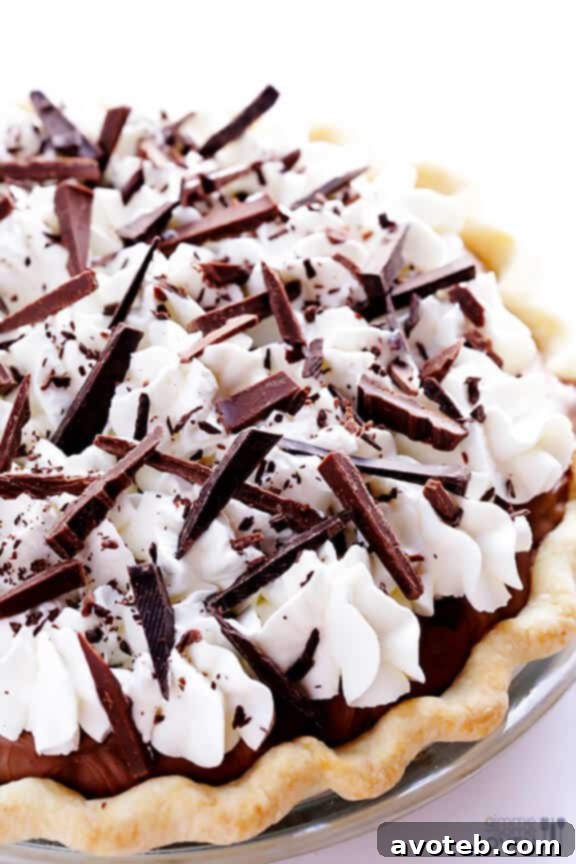 Delicious French Silk Pie with Whipped Cream