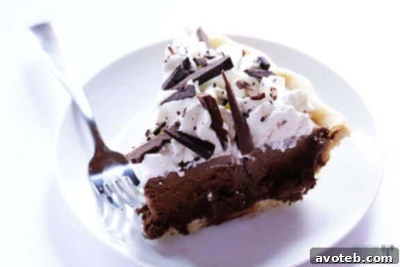 French Silk Pie Ready to Serve