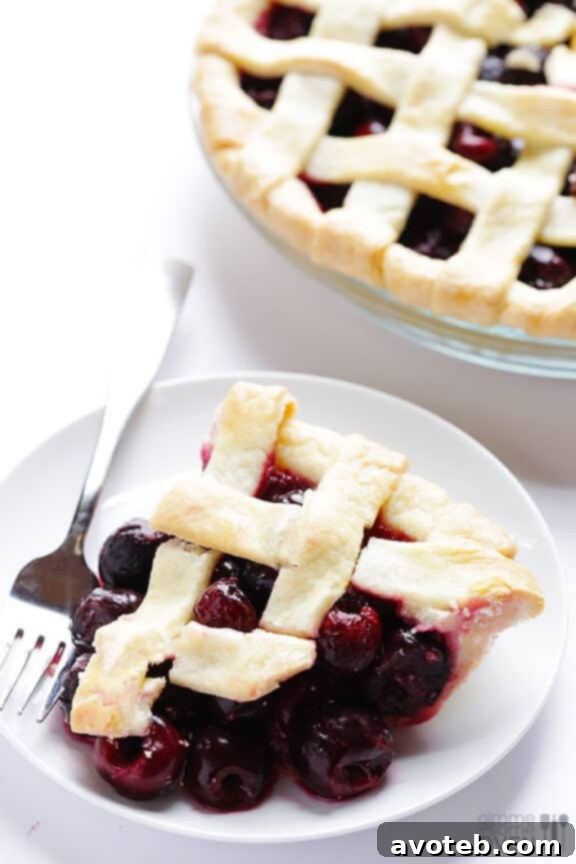 Sweet Cherry Bliss 5 Serving a Slice of Freshly Baked Cherry Pie