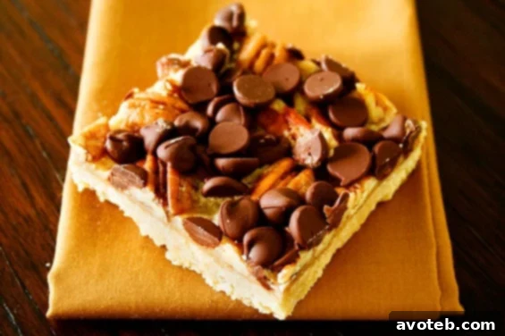 Close-up of baked English Toffee Bars.