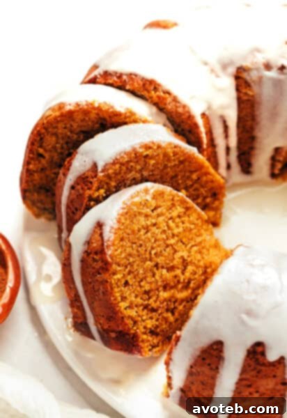 Delicious pumpkin spice bundt cake slices
