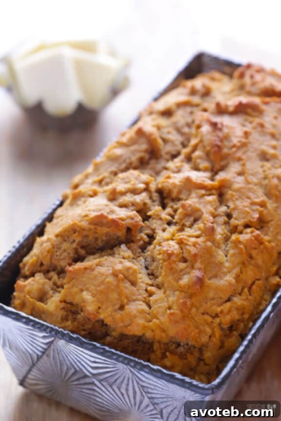 Autumn Ale Pumpkin Loaf 3 Close-up of freshly baked Pumpkin Beer Bread slices