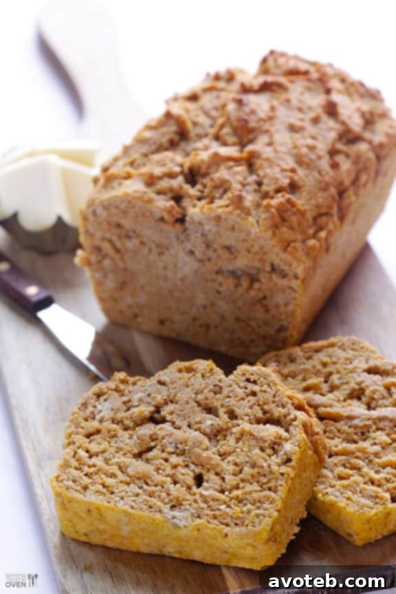 Autumn Ale Pumpkin Loaf 8 Rustic Pumpkin Beer Bread on a wooden surface