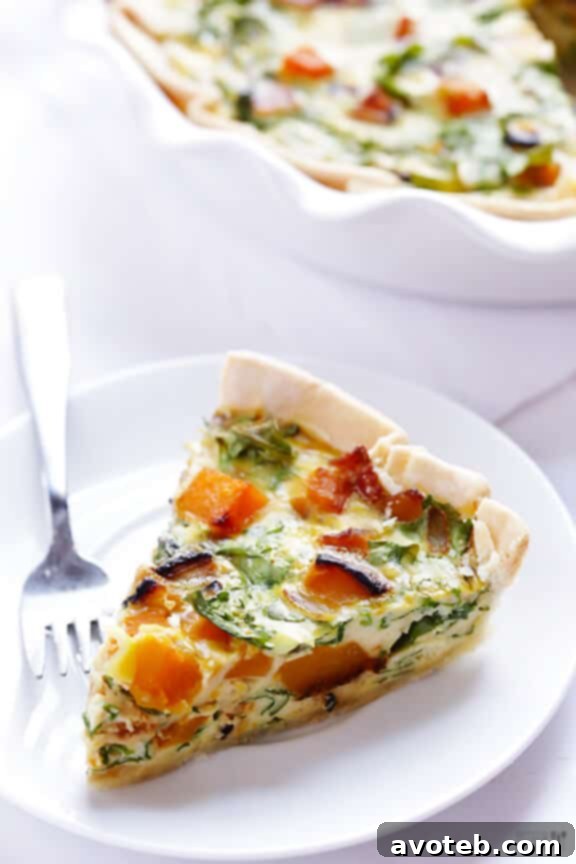 Butternut Squash, Arugula, and Bacon Quiche Recipe - Perfect Brunch Idea