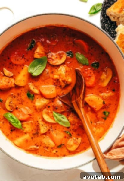 serving of tomato basil chicken stew