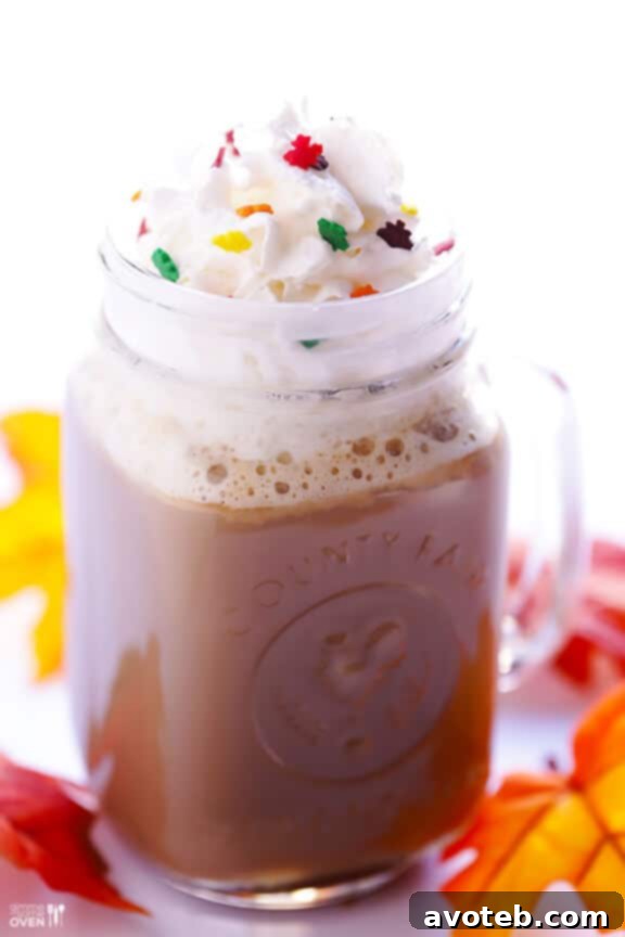 Garnished Maple Latte with Whipped Cream
