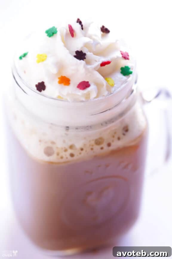 Close-up of Maple Latte with Fall Decor